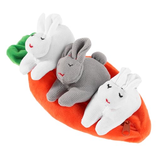 PERSELOSO Kaninchen Geldbörse geldbörse Plüsch Karotten-Ornament Kohlbeet-Puppe Hasentasche für Mädchen süße Kuscheltiere für Teenager-Mädchen Tiertaschen Kinderhandtasche Stoff von PERSELOSO