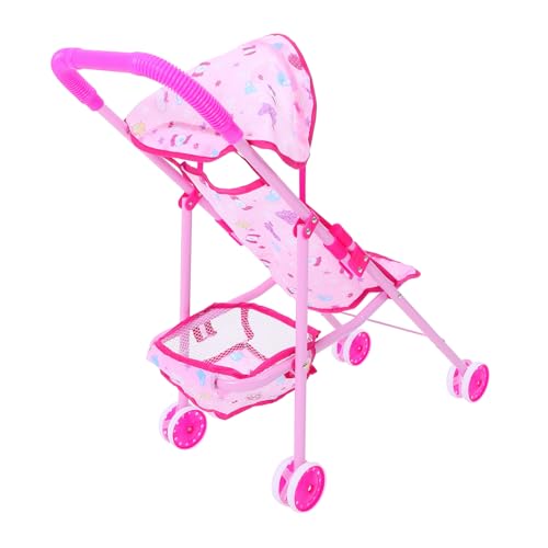PERSELOSO Kinderwagen Körbe Spiral- Miniatur Einhorn Babys puppenbuggy Puppen Wagen puppenfahrzeuge puppenkutsche Toy car Kindertrolley spielzeuge Kleiner Puppenwagen Puppensachen Eisen Rosa von PERSELOSO