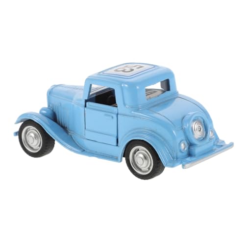 PERSELOSO Klassisches Automodell Sammlerautos Ornamente Bausätze Rennfahrer Bindestrich Miniatur Bagger Figur Antiquität Retro Aufkleber Zubehör Drift Zinn Ort Metall Blue von PERSELOSO