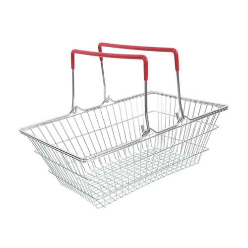 PERSELOSO Kleiner Einkaufskorb aus für Miniatur Geschirrkorb mit Griff Robuster Organizer für Obst Gemüse Snacks für Kleine Hände und Platzsparend von PERSELOSO