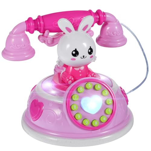 PERSELOSO Kleines Simulationsspielzeugtelefon für Lustiges Lernspielzeug für Jungen und Mädchen Pädagogisches Cartoon Telefon Batteriefrei Fördert Fingerfertigkeit und Eltern Junge Mädchen von PERSELOSO