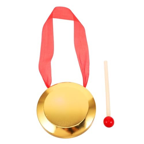 PERSELOSO Kupfer Gong mit Schlägel und Band Handliches Schlaginstrument für Musikeinsteiger Sicher und Kindgerecht für Events und Musikalische Früherziehung von PERSELOSO