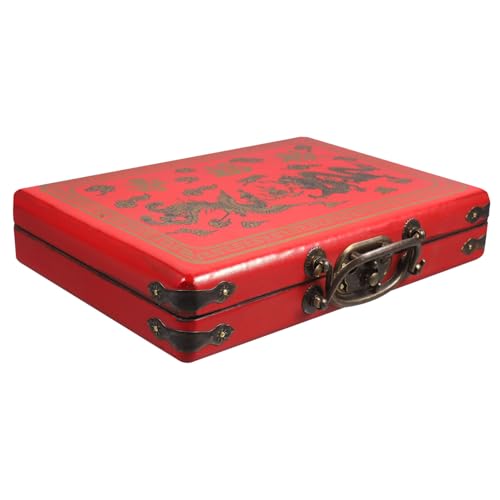 PERSELOSO Mahjong Aufbewahrungsbox aus Holz Retro Mahjong Koffer mit Praktischem Tragegriff Große Kapazität Stilvolles Design für Zuhause und Geschäfte PERSELOSO Mahjong Aufbewahrungsbox aus Holz Retro Mahjong Koffer mit Praktischem Tragegriff Große Kapazität Stilvolles Design für Zuhause und Geschäfte von PERSELOSO