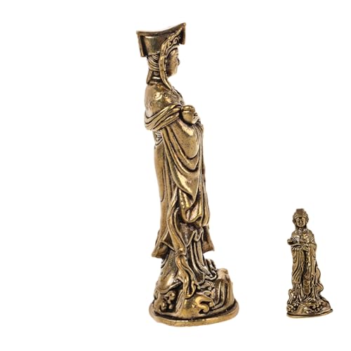 PERSELOSO Mazu-Statue Handwerk Aus Messing Desktop - Messingfigur Mazu-Form-Ornament Mazu-skulptur Mazu-figurenskulptur Aus Metall Desktop-deko in Mazu-Form Mazu-schmuck Golden Kupfer PERSELOSO Mazu-Statue Handwerk Aus Messing Desktop - Messingfigur Mazu-Form-Ornament Mazu-skulptur Mazu-figurenskulptur Aus Metall Desktop-deko in Mazu-Form Mazu-schmuck Golden Kupfer von PERSELOSO
