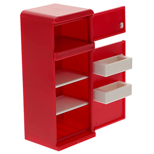 PERSELOSO Mini-Schlafzimmer-Accessoires für kinderspielzeug spielsachen Children Toys kinderknallzeug Miniaturen zum Basteln Puppenhaus-Miniaturen Plastik rot von PERSELOSO