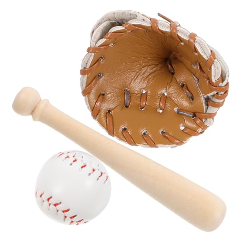 PERSELOSO Miniatur Baseball Mini Haus Deko Sportspielzeug Modell Handgefertigt Langlebig Kreativ für Sammler Puppenhaus Zubehör von PERSELOSO