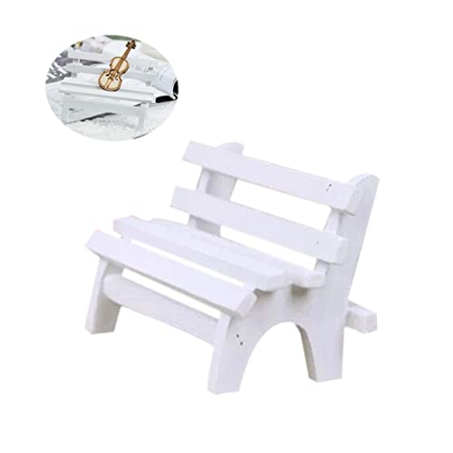 PERSELOSO Miniatur Gartenbank aus Holz Weiße Doppelsitzbank für Miniaturgarten Puppenhaus Dekoration Fotorequisiten und Wohnaccessoires Leicht und Schön Gestaltet PERSELOSO Miniatur Gartenbank aus Holz Weiße Doppelsitzbank für Miniaturgarten Puppenhaus Dekoration Fotorequisiten und Wohnaccessoires Leicht und Schön Gestaltet von PERSELOSO