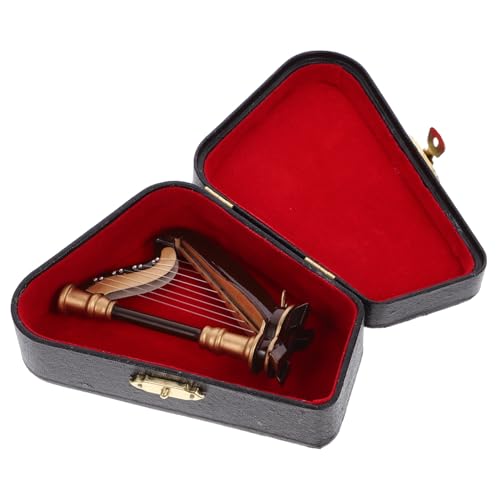 PERSELOSO Miniatur Harfenmodell aus Holz Kleiner Harfeninstrument mit Aufbewahrungsbox Musikinstrument für Kinder und Erwachsene Dekoration für Zuhause und Büros für Musikliebhaber PERSELOSO Miniatur Harfenmodell aus Holz Kleiner Harfeninstrument mit Aufbewahrungsbox Musikinstrument für Kinder und Erwachsene Dekoration für Zuhause und Büros für Musikliebhaber von PERSELOSO