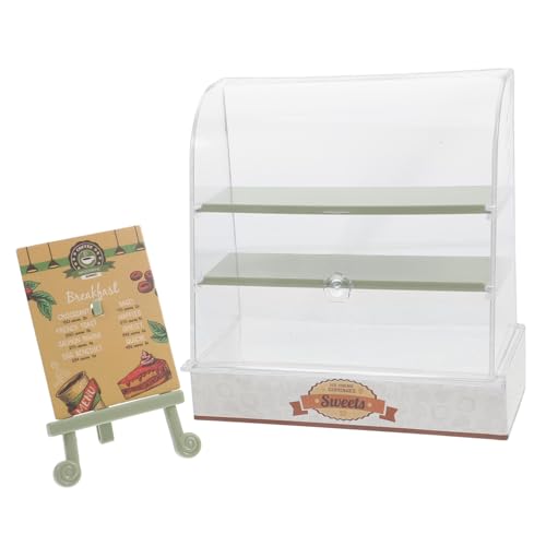 PERSELOSO Miniatur Kuchenregal für Puppenhaus Grünes Dessertmöbel Dekoratives Zubehör für Mini Häuser Material für Kreative Szenen von PERSELOSO