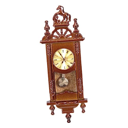 PERSELOSO Miniatur-Vintage-Römische Uhr Puppenhausuhr Mini-Wanduhr Miniatur-Puppenhaus Mini-Uhren kinderzimmer Uhr Toys Puppenmöbel für Puppenstubenmöbel Metall Brown PERSELOSO Miniatur-Vintage-Römische Uhr Puppenhausuhr Mini-Wanduhr Miniatur-Puppenhaus Mini-Uhren kinderzimmer Uhr Toys Puppenmöbel für Puppenstubenmöbel Metall Brown von PERSELOSO