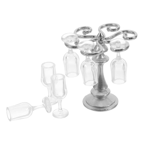 PERSELOSO Miniaturisiertes Weinglas mit Rack Plastik Weingläser und Halter für Puppenhaus Dekoration für Küche und Esszimmer im Mikrolandschaft Stil PERSELOSO Miniaturisiertes Weinglas mit Rack Plastik Weingläser und Halter für Puppenhaus Dekoration für Küche und Esszimmer im Mikrolandschaft Stil von PERSELOSO