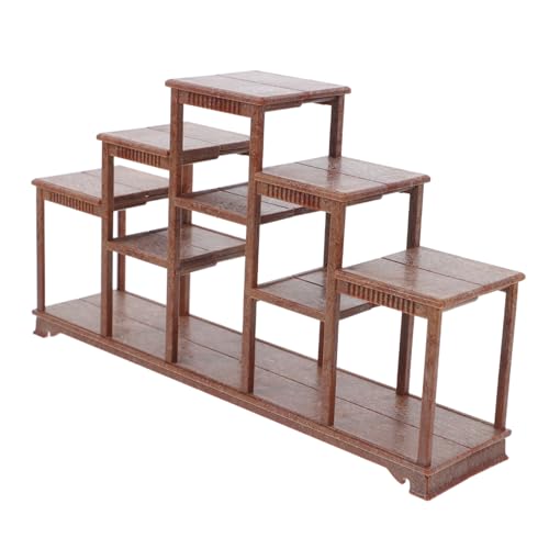 PERSELOSO Miniaturregal für Puppenhaus Dekorativer Kunststoff Bücherregal Ständer für Küche und Wohnzimmer für Kinderzimmer Hand Auge Koordination von PERSELOSO