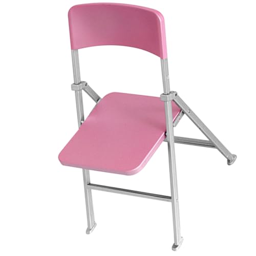 PERSELOSO Miniaturstuhl für Puppenhaus Rosa Klappstuhl aus Hochwertigem Material für Kinderzimmer und Miniaturlandschaften für Kreative Fotorequisiten und Dekoration PERSELOSO Miniaturstuhl für Puppenhaus Rosa Klappstuhl aus Hochwertigem Material für Kinderzimmer und Miniaturlandschaften für Kreative Fotorequisiten und Dekoration von PERSELOSO