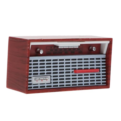 PERSELOSO Modell Radio Vintage Dekoration Retro Dekoration Modellbau Zubehör Retro-Miniaturradio Vintage Decor Mini-Radio-Schmuck Mini-Modell Kleines Radiomodell Plastik Brown PERSELOSO Modell Radio Vintage Dekoration Retro Dekoration Modellbau Zubehör Retro-Miniaturradio Vintage Decor Mini-Radio-Schmuck Mini-Modell Kleines Radiomodell Plastik Brown von PERSELOSO