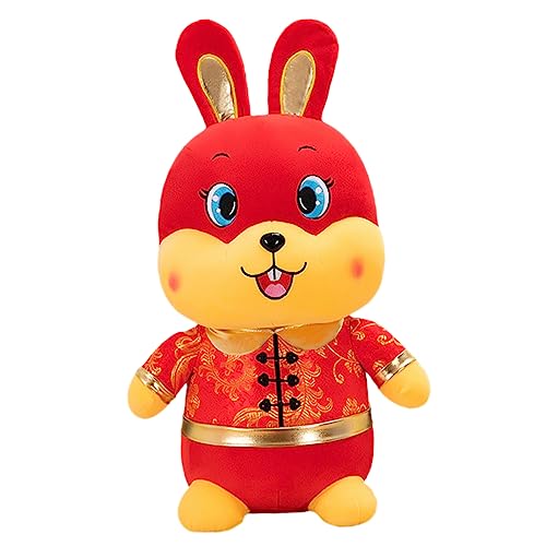PERSELOSO Neujahrs Häschenpuppe Häschenpuppe Plüschtier Gefüllt Süßes Musikalisches Plüschtier Lammpuppe Häschen Plüschfiguren Plüschpuppe Für Puppenzubehör Cartoon von PERSELOSO