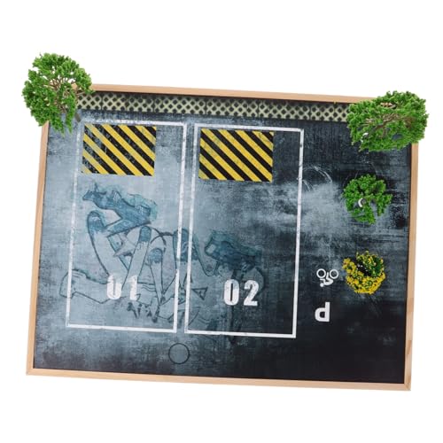 PERSELOSO Parkplatz-Modell parkgarage Parkgarage Spielset Sammlerstücke Modellauto Garage Parkhausmodell Kinderentwicklung Teppich Auto-Track-Teppich Holz von PERSELOSO