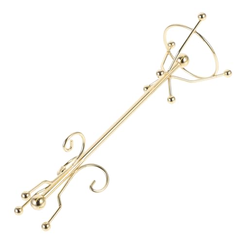 PERSELOSO Puppengarderobe Mini-möbel-puppenhaus-versorgung Trockenständer Für Puppenkleidung Puppenkleiderbügel Puppenhaus-kleiderboden-kleiderständer Kleiderbügel Für Puppen Golden Metall von PERSELOSO