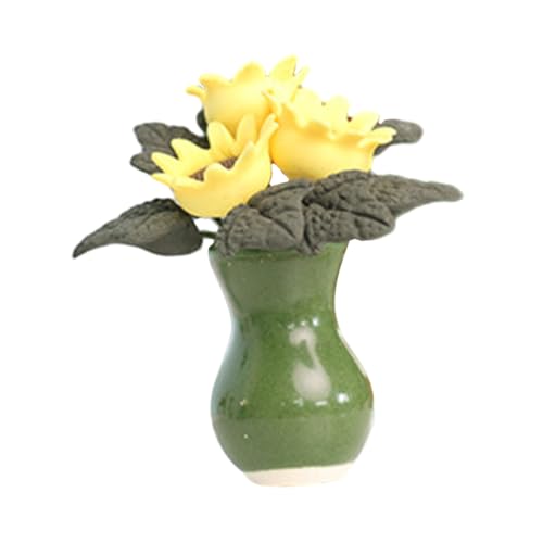 PERSELOSO Puppenhaus Blumentopf Zimmerpflanzenmodelle Mini Hausdekor DIY Bonsai Modell Simulierter Bonsai Mini Heimornament Bonsai Verzierungen Puppenhausdekor Miniatur Bonsai Harz von PERSELOSO