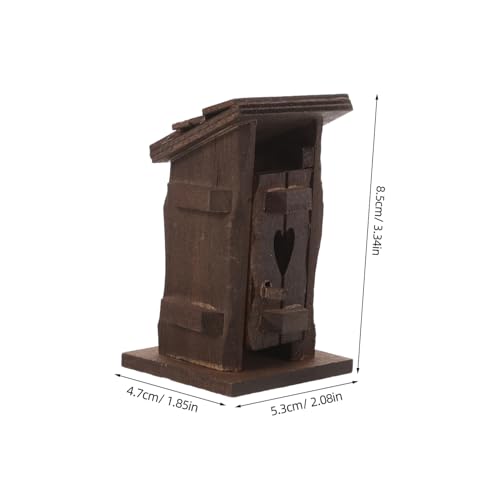 PERSELOSO Puppenhaus Garten Rustikales Reetdachhaus DIY Toilettenhäuschen Lebensechte Figuren für Kreative Szenen für Puppenhaus Zubehör PERSELOSO Puppenhaus Garten Rustikales Reetdachhaus DIY Toilettenhäuschen Lebensechte Figuren für Kreative Szenen für Puppenhaus Zubehör von PERSELOSO