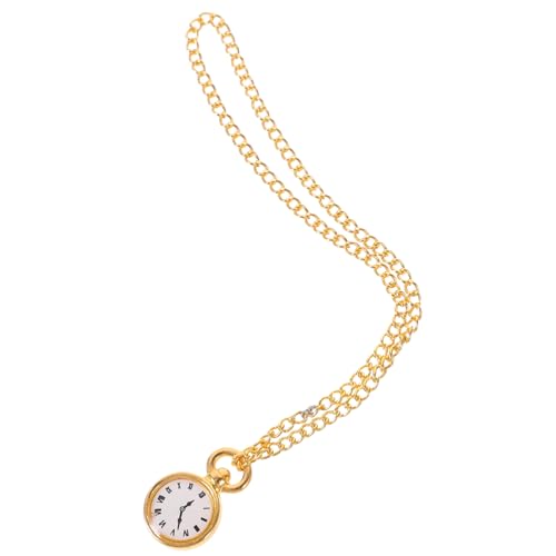 PERSELOSO Puppenhaus-Hängeuhr Mädchen Vintage Quarzuhren Minisofa Miniatur-Puppenhausartikel Zubehör Jumbo Micro mikrowe mikrolle wanduhren Miniaturuhr gefälschte Taschenuhr Legierung Golden von PERSELOSO