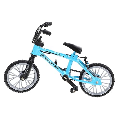 PERSELOSO Puppenhaus Mini-Fahrrad Mini-Modell klein Miniaturmodell Mini- Miniatur Fahrrad Miniatur-Fahrradmodell Mini-Fahrradmodell Puppenhaus-Miniaturfahrrad Legierung Blue von PERSELOSO