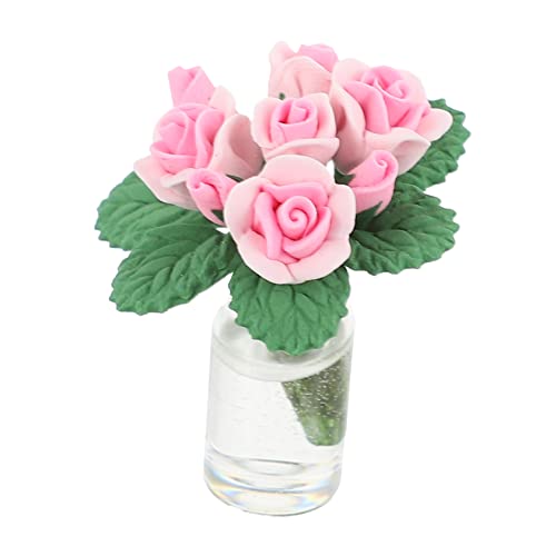 PERSELOSO Puppenhaus Rosen Mini Bonsai Ornament Blumen Topfpflanzen Blumenvase Pflanze Indoor Mini Töpfe Zimmerpflanzen Töpfe Puppenhaus Rosen Mini Zubehör para Rosa Glas PERSELOSO Puppenhaus Rosen Mini Bonsai Ornament Blumen Topfpflanzen Blumenvase Pflanze Indoor Mini Töpfe Zimmerpflanzen Töpfe Puppenhaus Rosen Mini Zubehör para Rosa Glas von PERSELOSO