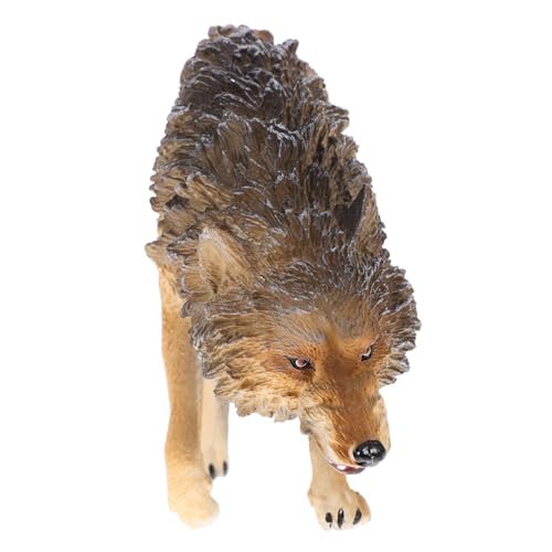 PERSELOSO Realistisches Kleines Wolf Modell aus Abs Detailgetreues Wildtier Pädagogisches Tierfiguren für Tisch und Wohnraumdeko für Junge Mädchen von PERSELOSO