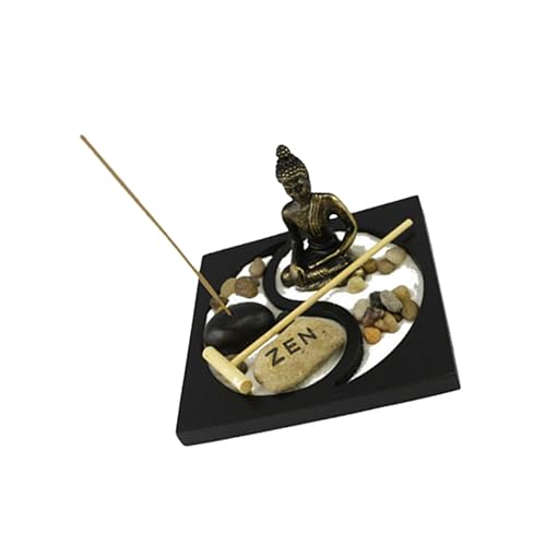 PERSELOSO Buddha Statue Zen Garten Deko Meditative Sandtisch Miniatur Landschaft Für Zuhause Und Büro Elegante Tischdeko Mit Zufälligem Rechen Stressabbau Und PERSELOSO Buddha Statue Zen Garten Deko Meditative Sandtisch Miniatur Landschaft Für Zuhause Und Büro Elegante Tischdeko Mit Zufälligem Rechen Stressabbau Und von PERSELOSO