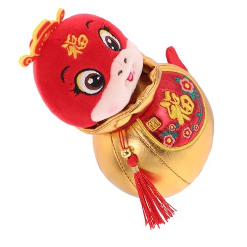PERSELOSO Schlangenpuppe Jahr Der Schlange Plüsch Jahr des Schlangenmaskottchens Plüschschlangenspielzeug Jahr des Schlangenplüschs Schlangenjahresspielzeug Jahr Der Schlange von PERSELOSO