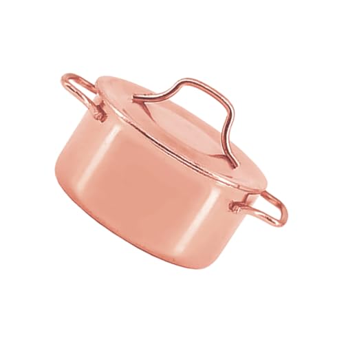 PERSELOSO Simulierter Suppentopf Mini Kochen Machen Simulation Suppentopf-Ornament Legierung Rose Gold von PERSELOSO