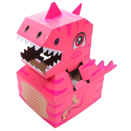 PERSELOSO Tragbare Dinosaurier Papierbox DIY für Basteln Rosa Kartonmodell für Cosplay und Rollenspiele Fördert Kreativität und Feinmotorik PERSELOSO Tragbare Dinosaurier Papierbox DIY für Basteln Rosa Kartonmodell für Cosplay und Rollenspiele Fördert Kreativität und Feinmotorik von PERSELOSO