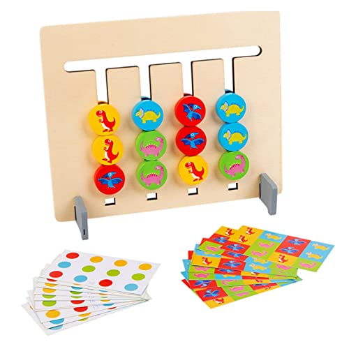 5 Puzzle-Rutsche Montessori-Spielzeug – Puzzle mit vier Farben und Formen, logisches Puzzle, lustiges und lehrreiches Puzzle auf 2 Seiten zum Sortieren von Formen und Farben, Spielzeug STEM Cipliko von PERTID