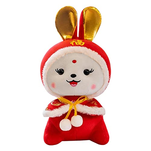PERTID Plüschspielzeug Hase des chinesischen Neujahrs – Hasen-Maskottchen mit Tang-Kostüm – Zimmerdekoration Spielzeug im chinesischen Stil für die Frühlingsfeier Cipliko von PERTID