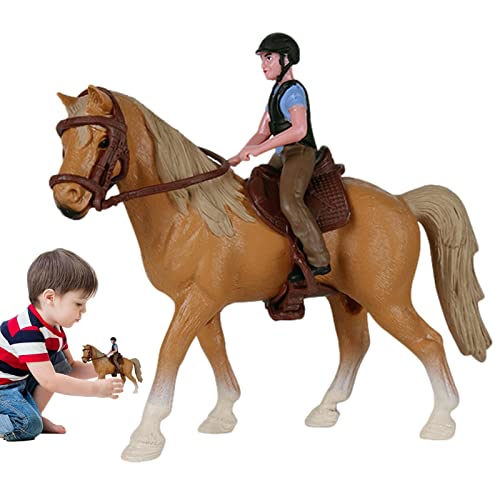 PERTID Reitfiguren, Pferd und Reiter, realistisch, statisch, Cowboy, Reiten, Figur, Lernspielzeug, Geburtstag, Weihnachtsgeschenk für Kinder, Kleinkinder, Cipliko von PERTID