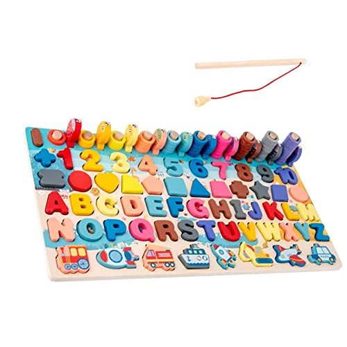Puzzle Alphabet aus Holz | Lernpuzzle aus Holz für Kleinkinder – Sortierung interessante stapelbare Formen für Männer, Frauen Cipliko von PERTID