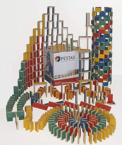 PESTAS Domino-Steine: 500 nachhaltig, ökologisch und fair produzierte Bausteine aus Birken-Holz. Durchdacht bis ins Detail, für Kinder (und Eltern) die richtig gutes Spielzeug lieben. von PESTAS