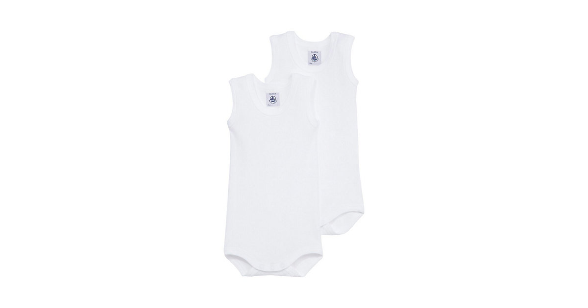 2er-Pack Bodys ohne Arm weiß Gr. 56 2er-Pack Bodys ohne Arm weiß Gr. 56 von PETIT BATEAU