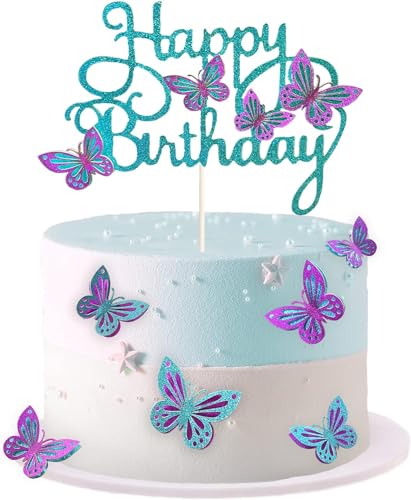 Tortendeko Schmetterling, 3D Schmetterlinge Deko Torte Mädchen 13 Stück Blau-Violett Kuchendeko Geburtstag Schmetterling für Geburtstagsparty, Hochzeit, Themenparty Tortendeko Schmetterling, 3D Schmetterlinge Deko Torte Mädchen 13 Stück Blau-Violett Kuchendeko Geburtstag Schmetterling für Geburtstagsparty, Hochzeit, Themenparty von PETLAR
