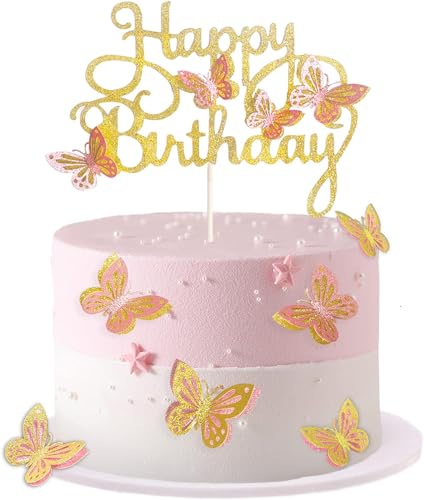 Tortendeko Schmetterling, 3D Schmetterlinge Deko Torte Mädchen 13 Stück Gold Rot-Rosa Kuchendeko Geburtstag Schmetterling für Geburtstagsparty, Hochzeit, Themenparty Tortendeko Schmetterling, 3D Schmetterlinge Deko Torte Mädchen 13 Stück Gold Rot-Rosa Kuchendeko Geburtstag Schmetterling für Geburtstagsparty, Hochzeit, Themenparty von PETLAR