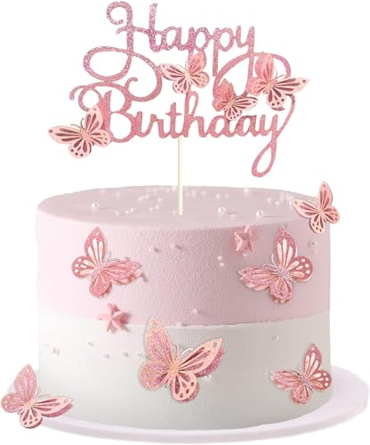 Tortendeko Schmetterling, 3D Schmetterlinge Deko Torte Mädchen 13 Stück Rot-Rosa/Rosa-Weiß Kuchendeko Geburtstag Schmetterling für Geburtstagsparty, Hochzeit, Themenparty Tortendeko Schmetterling, 3D Schmetterlinge Deko Torte Mädchen 13 Stück Rot-Rosa/Rosa-Weiß Kuchendeko Geburtstag Schmetterling für Geburtstagsparty, Hochzeit, Themenparty von PETLAR