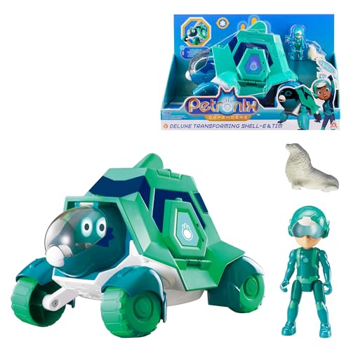 AlphaToys PETRONIX Defenders 2-in-1 Transformable Max Mode Transforming Shell-E Play Figur, Transformable Spielzeug für Jungen und Mädchen ab 3+ Jahren, EU820130 von AlphaToys