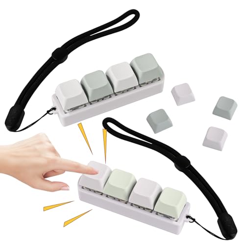 2 Stück Tastaturklicker, Grauweiß Graugrün Tastatur-Schlüsselanhänger mit Handschlaufen PBT&ABS Tastatur Zappelspielzeug Mechanisches Tastenspielzeug Tastaturtaste zum Zeitvertreib 2 Stück Tastaturklicker, Grauweiß Graugrün Tastatur-Schlüsselanhänger mit Handschlaufen PBT&ABS Tastatur Zappelspielzeug Mechanisches Tastenspielzeug Tastaturtaste zum Zeitvertreib von PEUTIER