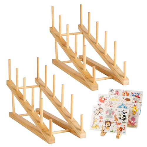 2stk Puzzle-Aufbewahrungsregal aus Holz, Geneigter Puzzle-Präsentationsständer für Bis zu 10 Sets rutschfest Puzzle-Organizer Halter für Bücher Sammlungsliebhaber 2stk Puzzle-Aufbewahrungsregal aus Holz, Geneigter Puzzle-Präsentationsständer für Bis zu 10 Sets rutschfest Puzzle-Organizer Halter für Bücher Sammlungsliebhaber von PEUTIER