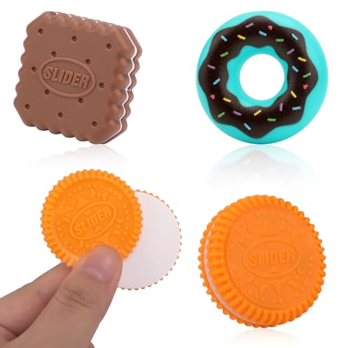 3 Stück Fidget Slider Spielzeug, Magnetischer Zappelschieber Magnetischer Zappelschieber mit Münze Zappelspielzeug-Kekse Magnetischer Donut-Schiebeschieber für Erwachsene Teenager Kinder 3 Stück Fidget Slider Spielzeug, Magnetischer Zappelschieber Magnetischer Zappelschieber mit Münze Zappelspielzeug-Kekse Magnetischer Donut-Schiebeschieber für Erwachsene Teenager Kinder von PEUTIER