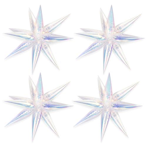 50 Stück Schillernde Star Burst Luftballons, 47 x 15,4 cm Große Sternfolienballons Sternballons Schillernde Kegelballons für Dekorationen zu Hochzeitsgeburtstagen Discopartys 50 Stück Schillernde Star Burst Luftballons, 47 x 15,4 cm Große Sternfolienballons Sternballons Schillernde Kegelballons für Dekorationen zu Hochzeitsgeburtstagen Discopartys von PEUTIER