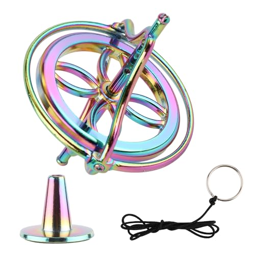 Gyroskop Spielzeug, Buntes Metall Anti Schwerkraft Spinnin Gyroskop-Bewegungs-Balance-Oberteil Rotierendes Schreibtischspielzeug für Jungen und Mädchen Pädagogisches Geschenk von PEUTIER