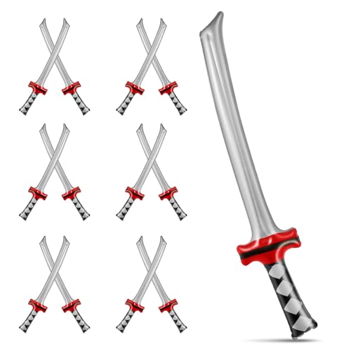 PEUTIER 12 Stück Aufblasbare Schwerter, Aufblasbare Spielzeugschwerter aufblasbares Samuraischwert Ninja Schwert Aufblasbares Spielzeug für Mädchen Jungen Geburtstag Ninja Themenparty PEUTIER 12 Stück Aufblasbare Schwerter, Aufblasbare Spielzeugschwerter aufblasbares Samuraischwert Ninja Schwert Aufblasbares Spielzeug für Mädchen Jungen Geburtstag Ninja Themenparty von PEUTIER