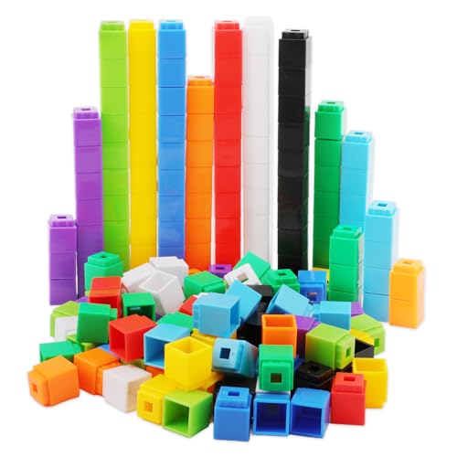 PEUTIER 300 Stück Mathe-Würfel, Kunststoff Counting Würfel Verbindungswürfel Bunte Linking Würfel Zahlenblöcke Spielzeug für Jungen und Mädchen Mathe Übungs Klassenzimmerzubehör PEUTIER 300 Stück Mathe-Würfel, Kunststoff Counting Würfel Verbindungswürfel Bunte Linking Würfel Zahlenblöcke Spielzeug für Jungen und Mädchen Mathe Übungs Klassenzimmerzubehör von PEUTIER