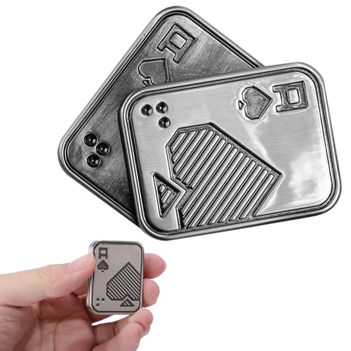 PEUTIER Fidget-Spielzeug, Metall-Poker-Push-Karte mit Silbernem A, Magnetisches Stressabbau-Spielzeug für Erwachsene und Jugendliche PEUTIER Fidget-Spielzeug, Metall-Poker-Push-Karte mit Silbernem A, Magnetisches Stressabbau-Spielzeug für Erwachsene und Jugendliche von PEUTIER
