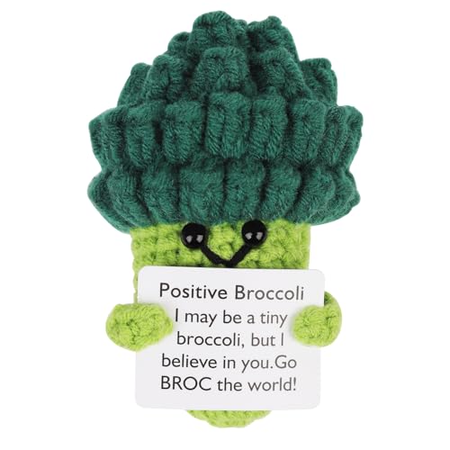 Positive Brokkoli, Lustiges Positiv Puppen Gestricktes Spielzeug mit Ermutigungskarte, Unterstützen Sie Positives Gemüse Häkelpuppe für Geburtstagsfeier Zuhause Abschluss Bürodekoration Geschenk Positive Brokkoli, Lustiges Positiv Puppen Gestricktes Spielzeug mit Ermutigungskarte, Unterstützen Sie Positives Gemüse Häkelpuppe für Geburtstagsfeier Zuhause Abschluss Bürodekoration Geschenk von PEUTIER